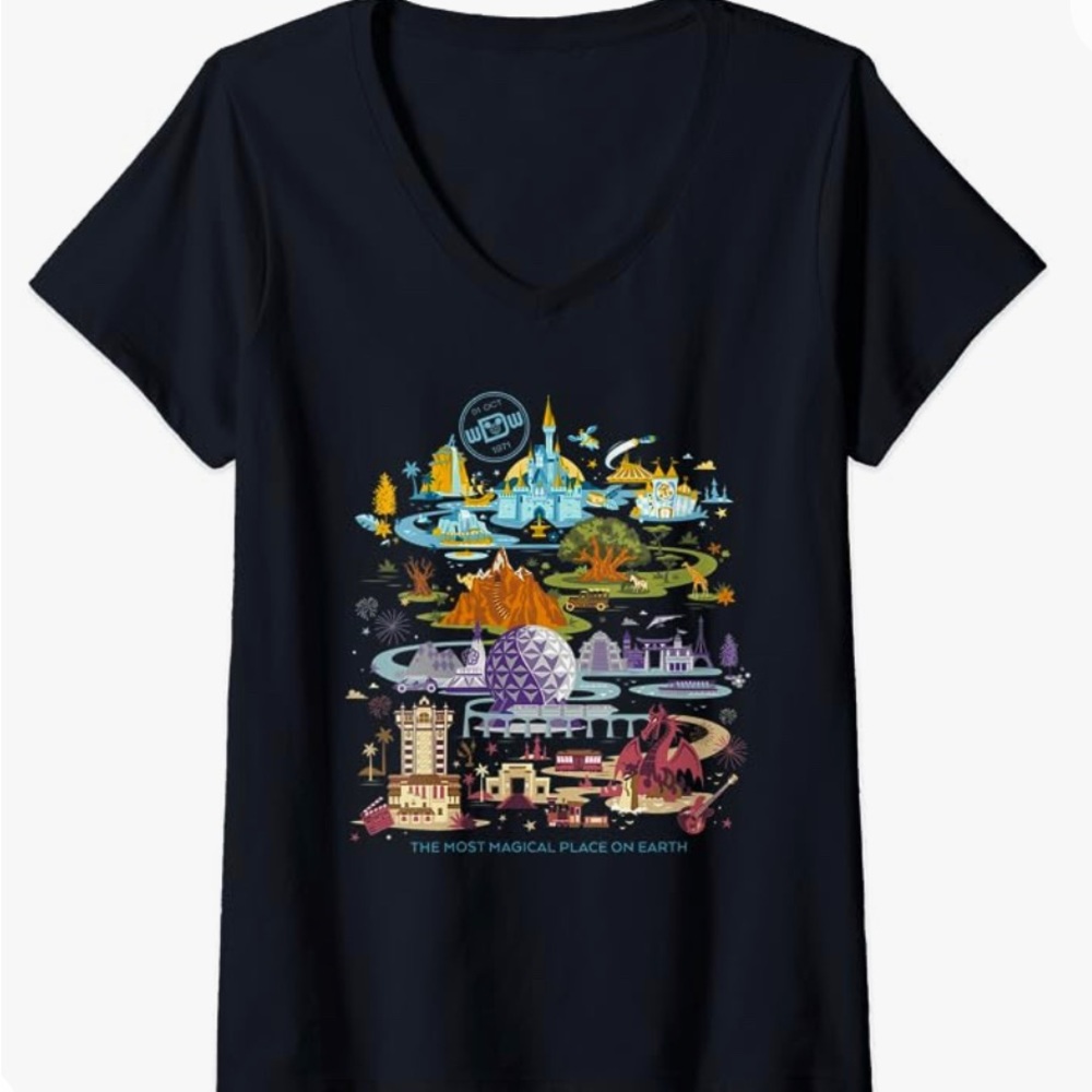 Womens Disney V-Neck T-Shirt